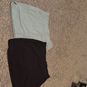 Elegant Black and Light Blue Mini Skirt Set